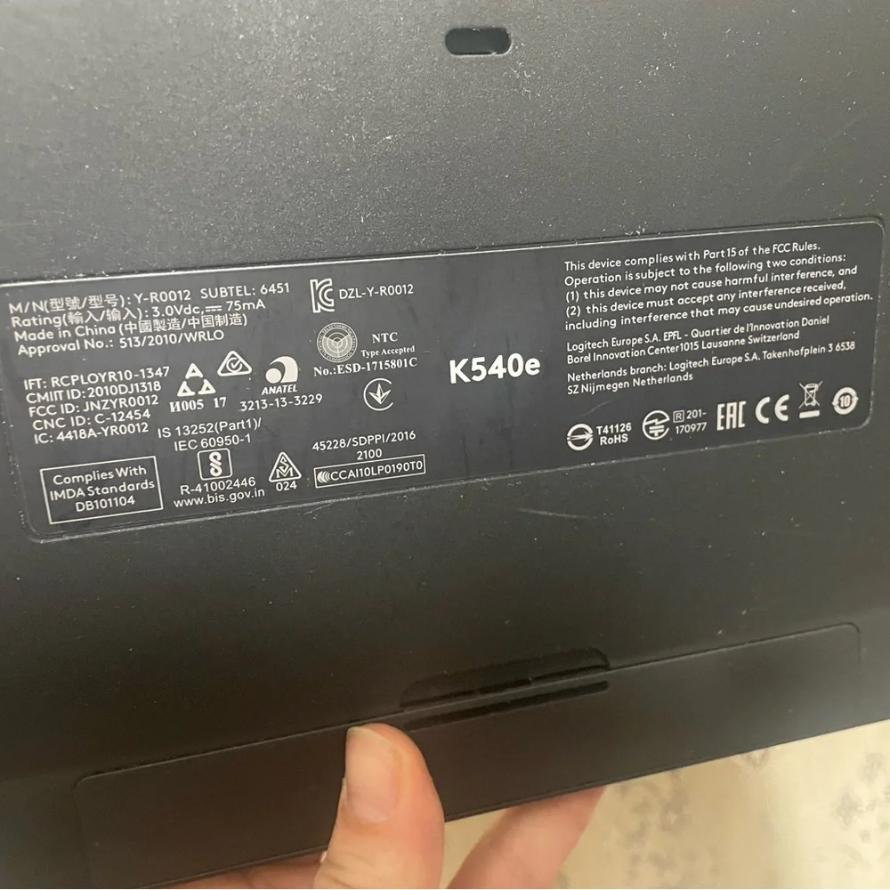 Logitech: wireless K540e keyboard
